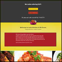 India Kitchen Elk Grove Website Design